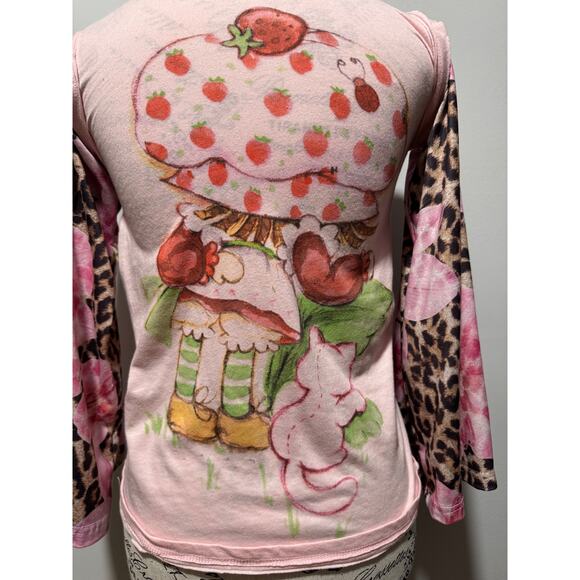 Upcycled Strawberry Shortcake Top - Picture 6 of 7